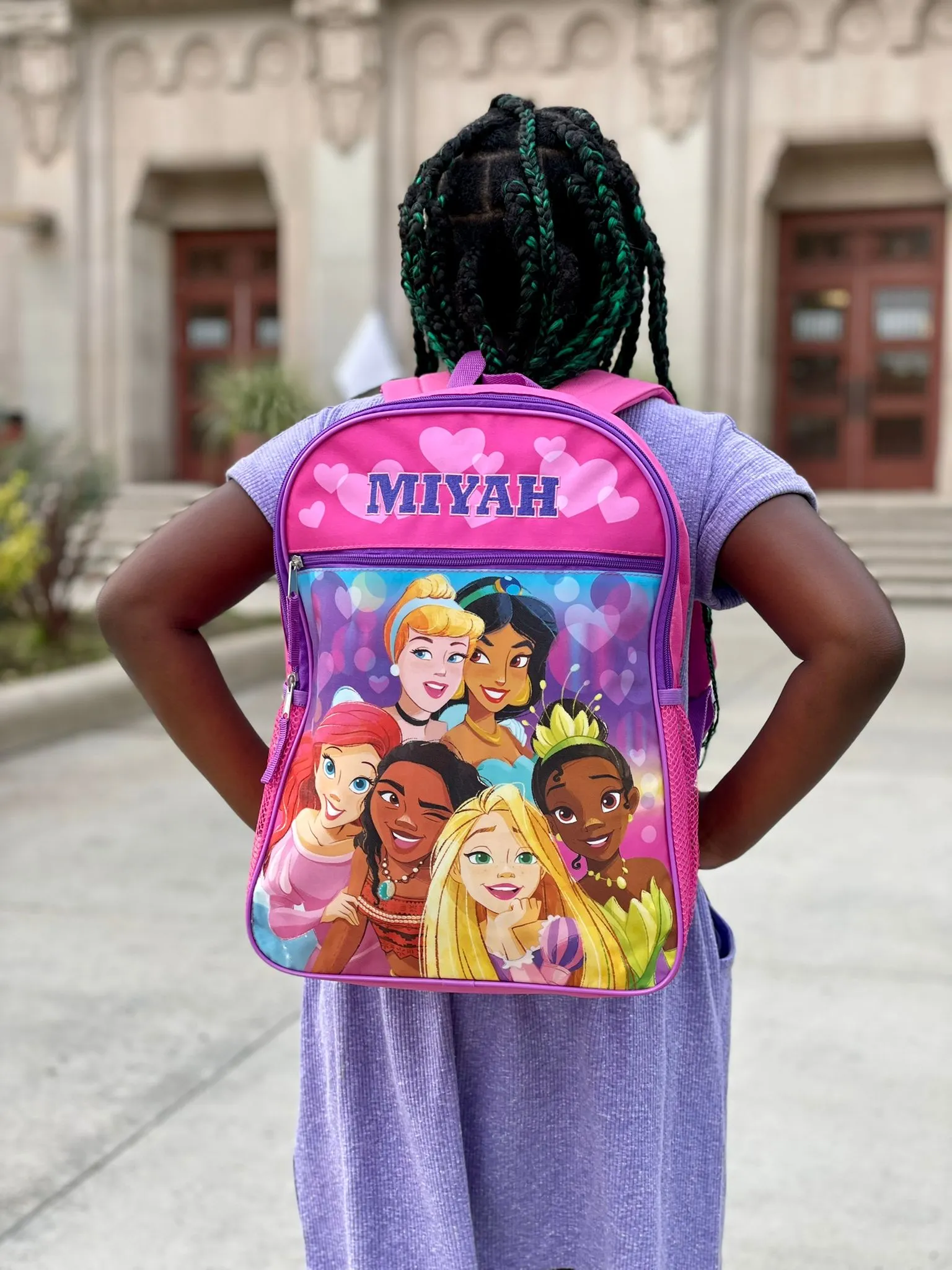 Personalized 16 Inch School Backpack - Princess Squad