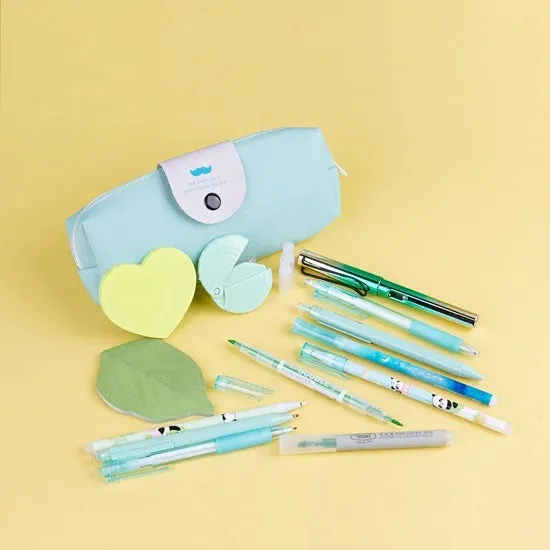 Pistachio Stationery Bundle with Pencil Case