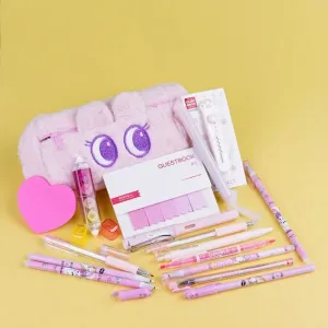 Plush Pencil Case with Stationery Bundle