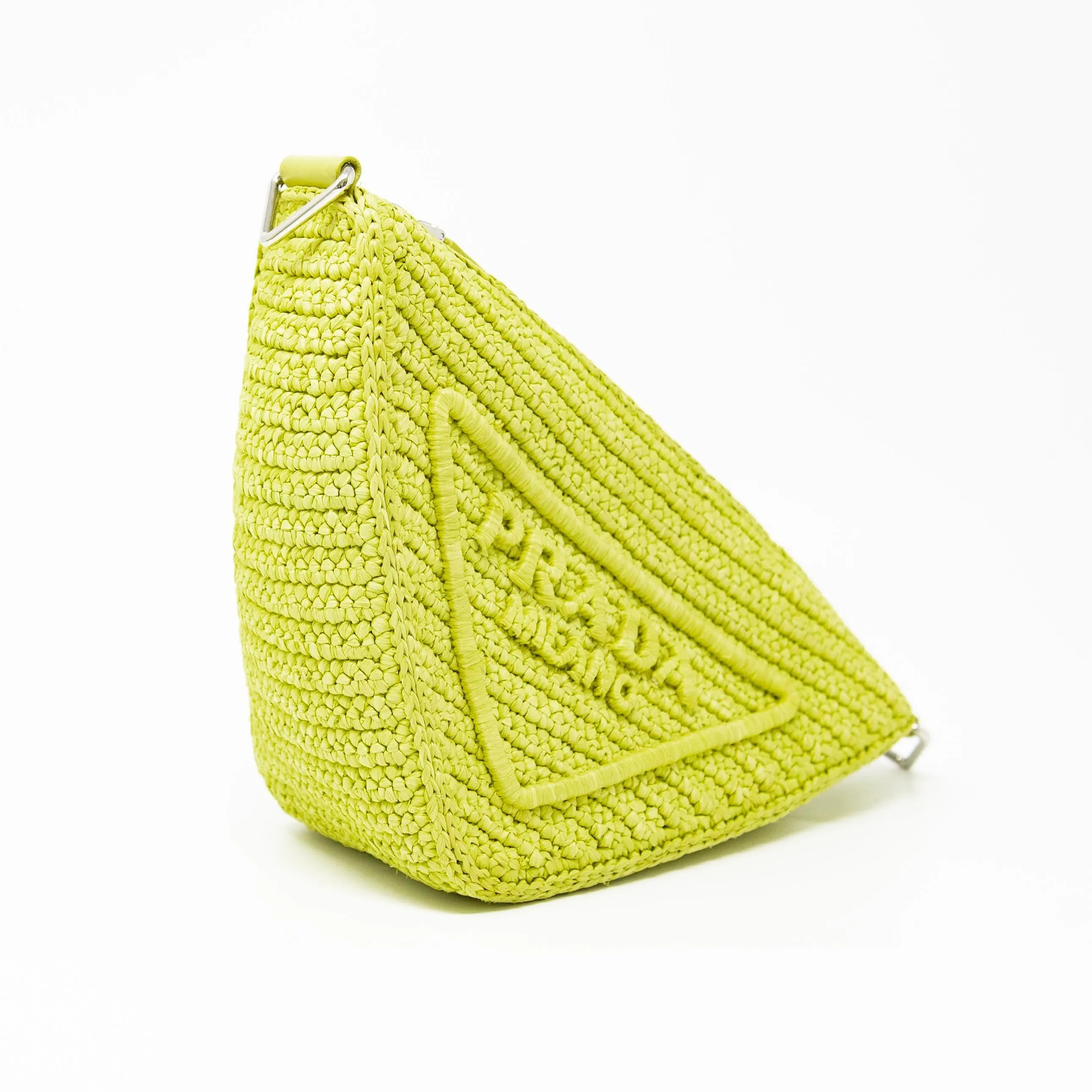 Prada Yellow Crochet Triangle Bag