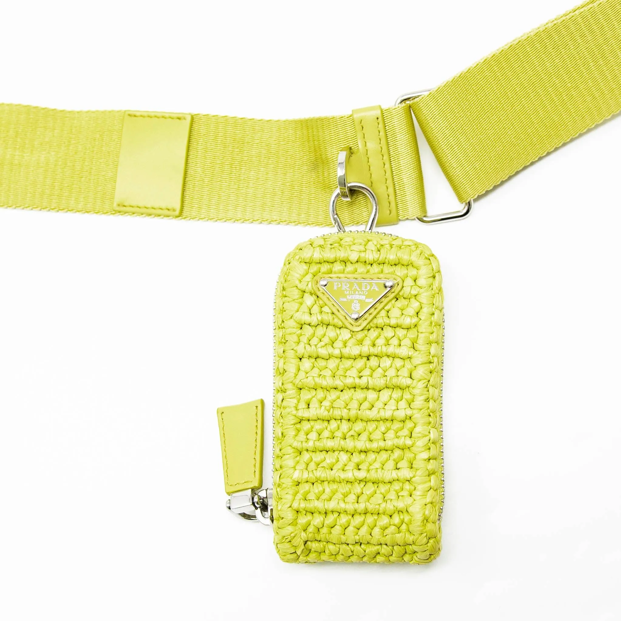 Prada Yellow Crochet Triangle Bag