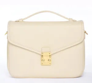 PRE ORDER "Buttercream" Togo Leather - "Paris15" Satchel Crossbody bag