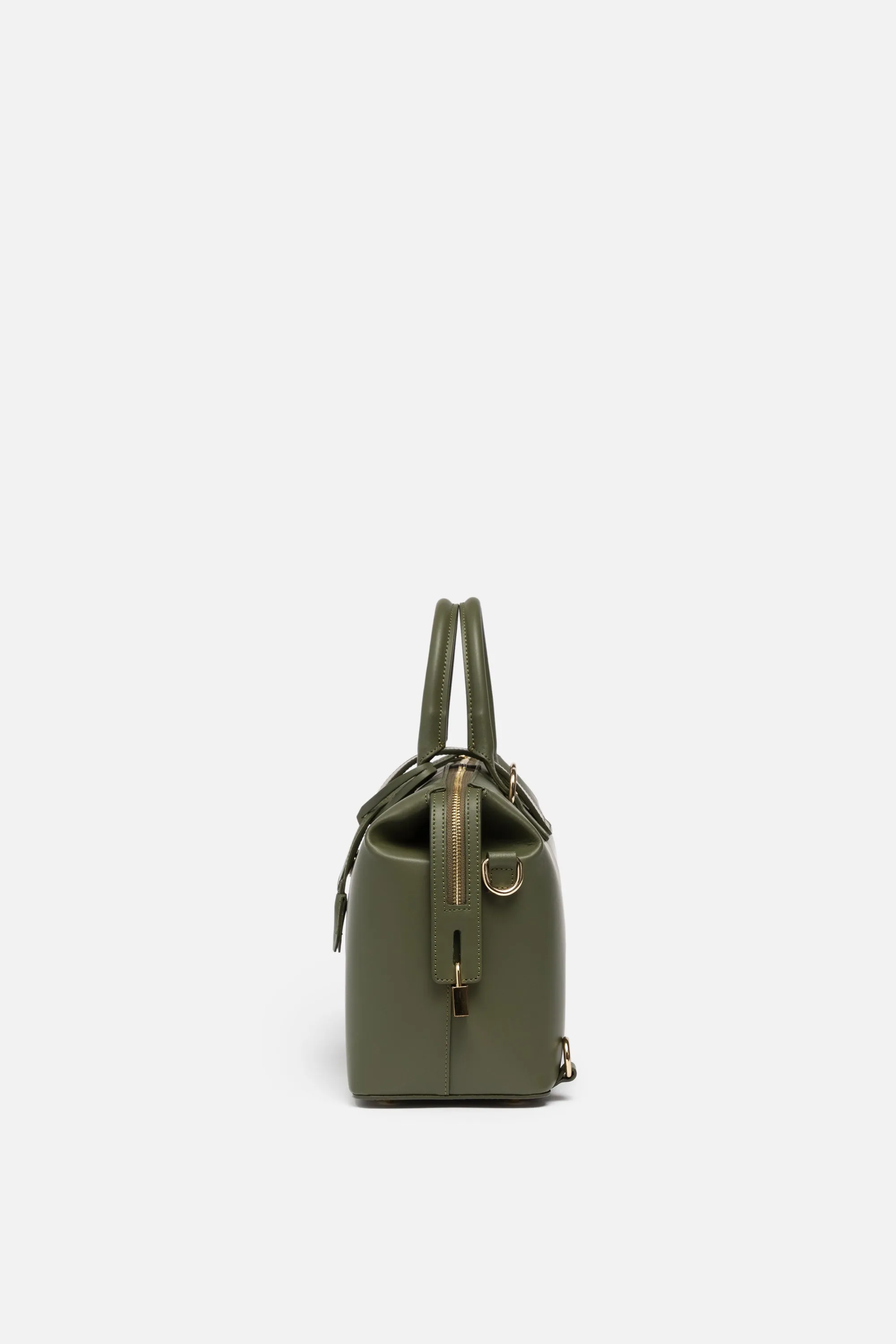 SSW - Level 2 Convertible Executive Leather Bag Classic Size in Olive Green