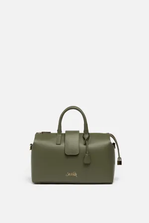 SSW - Level 2 Convertible Executive Leather Bag Classic Size in Olive Green