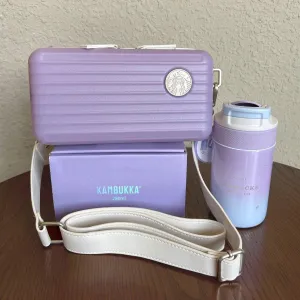 Starbucks China Purple Starry Summer Night Kambukka Stainless Tumbler Cup and Bag