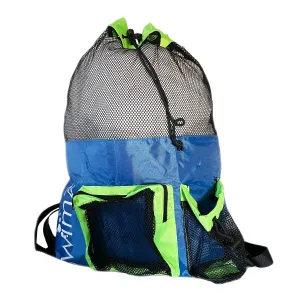 Swimz Elite Club Mesh Backpack - Blue/White/Lime