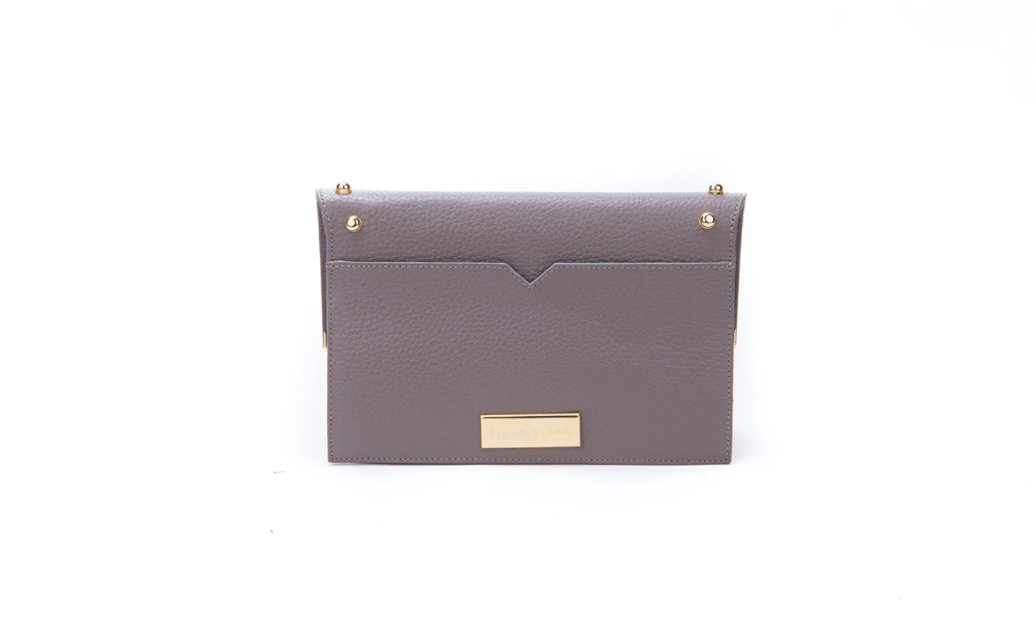 Taupe Kaia Clutch/ shoulder bag