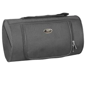 Textile Roll Top Bag w/ Zipper Closure