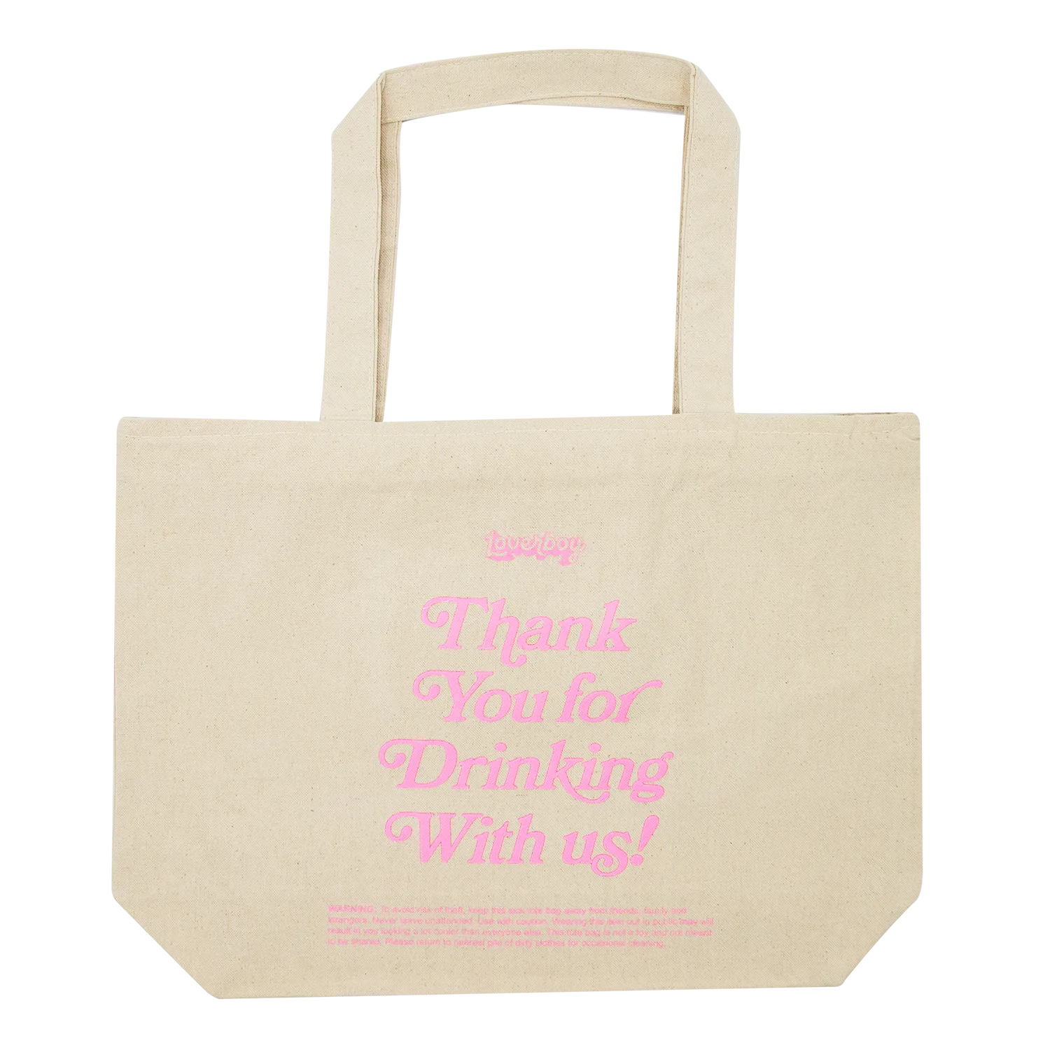 Thank You For Drinking Tote - Pink