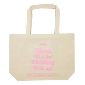 Thank You For Drinking Tote - Pink