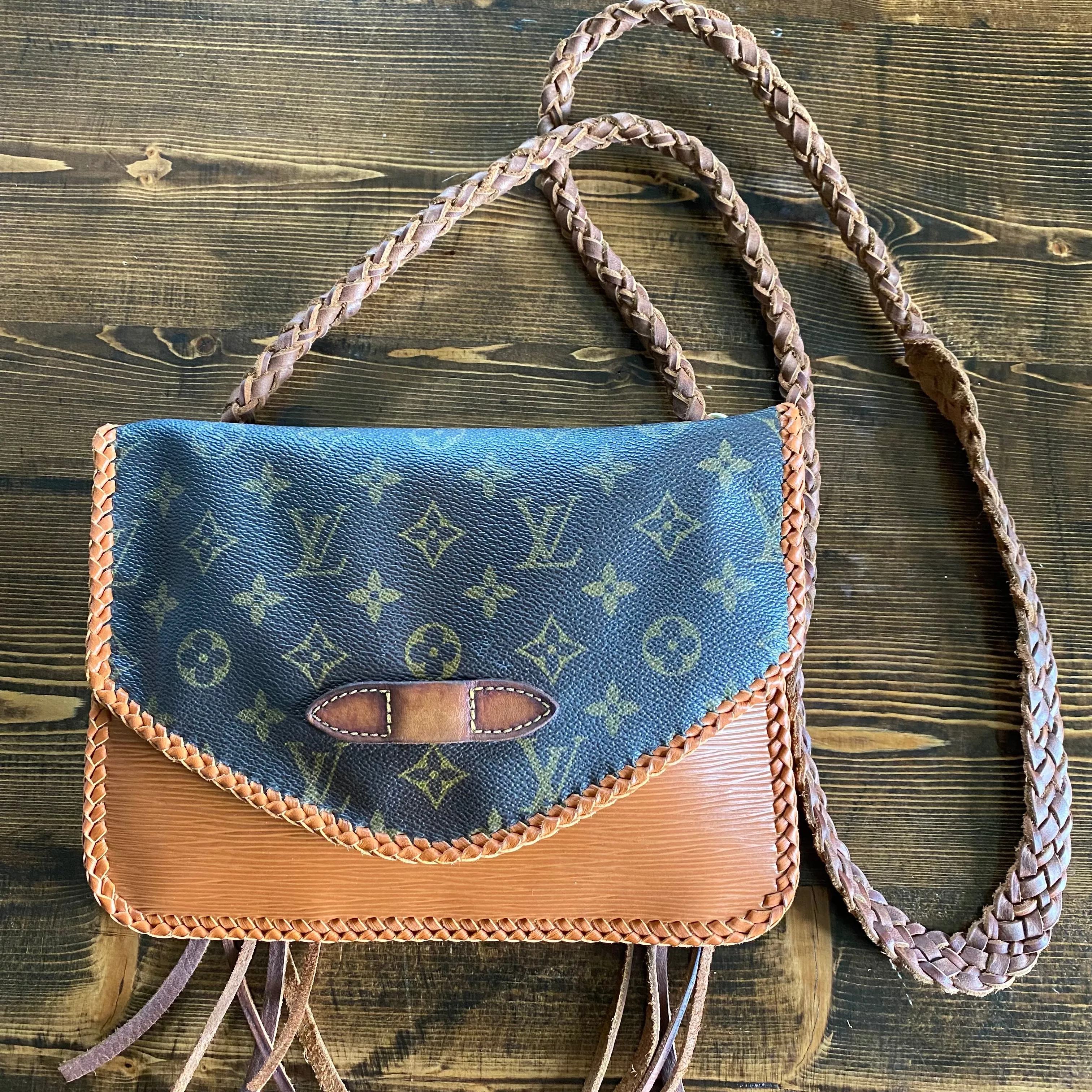 The Peacock Compact Messenger - Vintage Monogram and Caramel Epi Combo